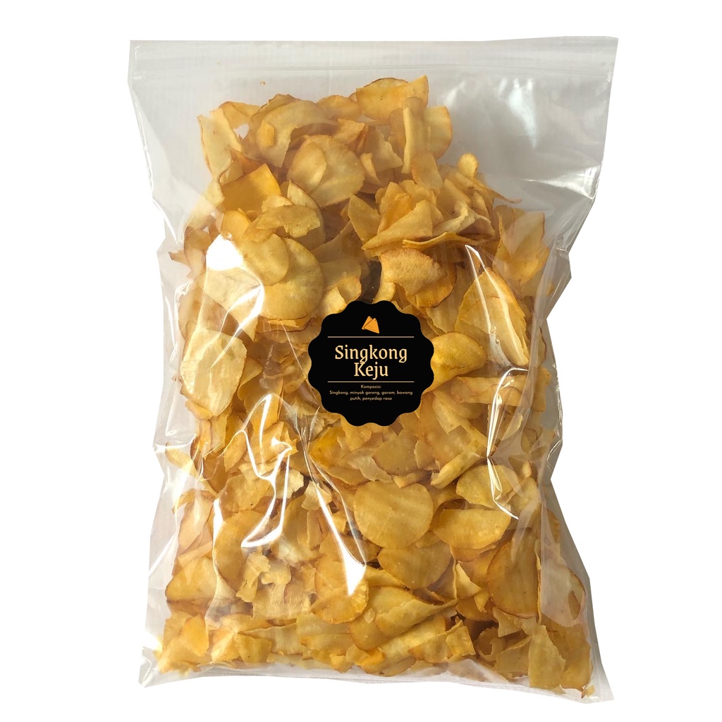 [DELISH SNACKS] Keripik Singkong Keju (Grosir) 500gr / Snack Cemilan Camilan Kilo Kiloan / Asin Gurih