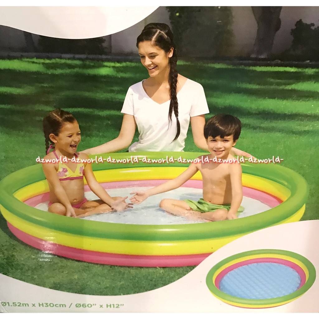 Bestway Rainbow Swimming Pool Kolam Renang Anak Portabel Kolam Karet