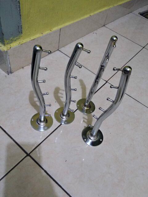 Hanger Seruling Paku Tembok Gantungan Baju Suling Belalai Gantungan Baju Celana Hijab Besi Chrome