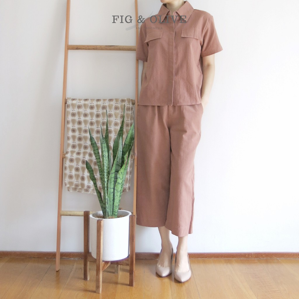 [FIG & OLIVE KATIE PANTS SET] Set celana ⅞ casual / 6 warna