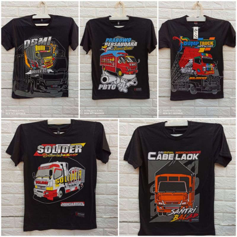 KAOS PRIA / KAOS TRUCK DRIVER MANIA / TRUCK LOVERS /CANTER MANIA TAWAKAL KATUN COMBED 30S DISTRO