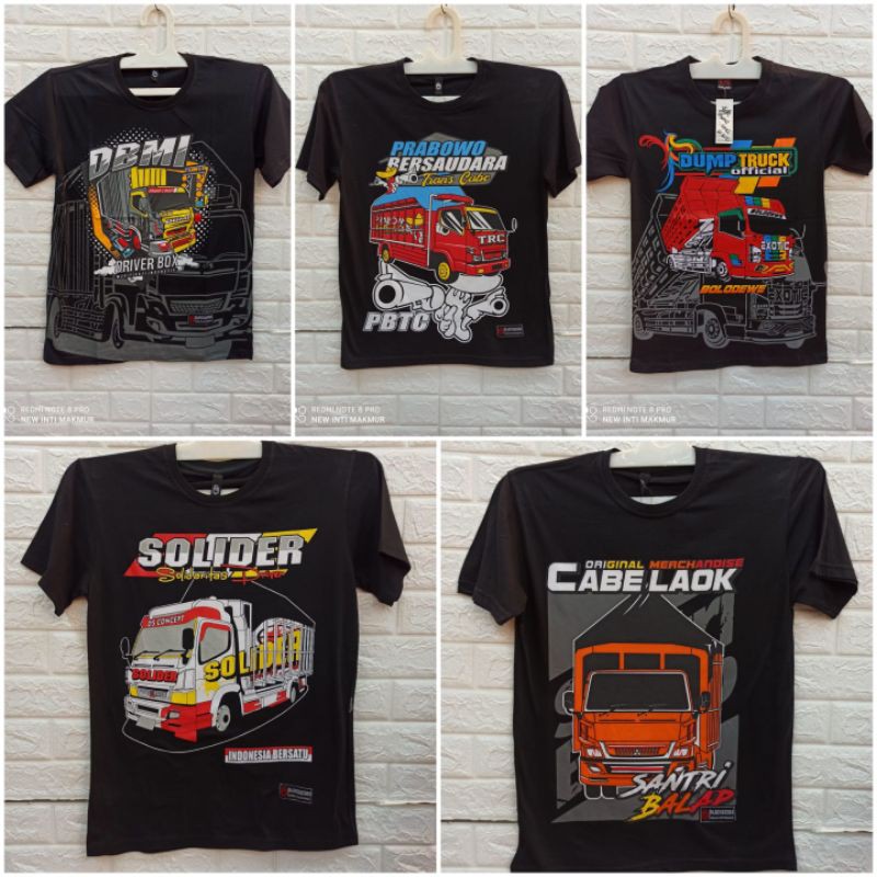 KAOS PRIA / KAOS TRUCK DRIVER MANIA / TRUCK LOVERS /CANTER MANIA TAWAKAL KATUN COMBED 30S DISTRO