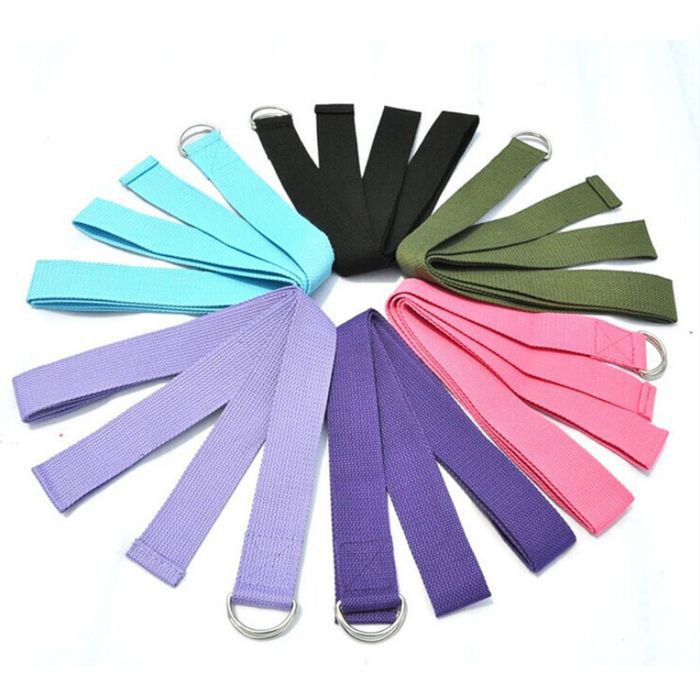 (MAINANKYU) TALI YOGA BELT STRAP D RING STRETCH 1.5 M - SENAM GYM OLAHRAGA FITNESS