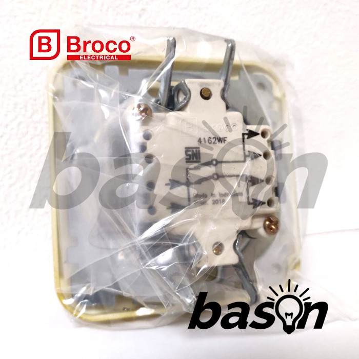 BROCO Galleo Gold / Emas G162 | Saklar 2 Gang 1 Way Switch