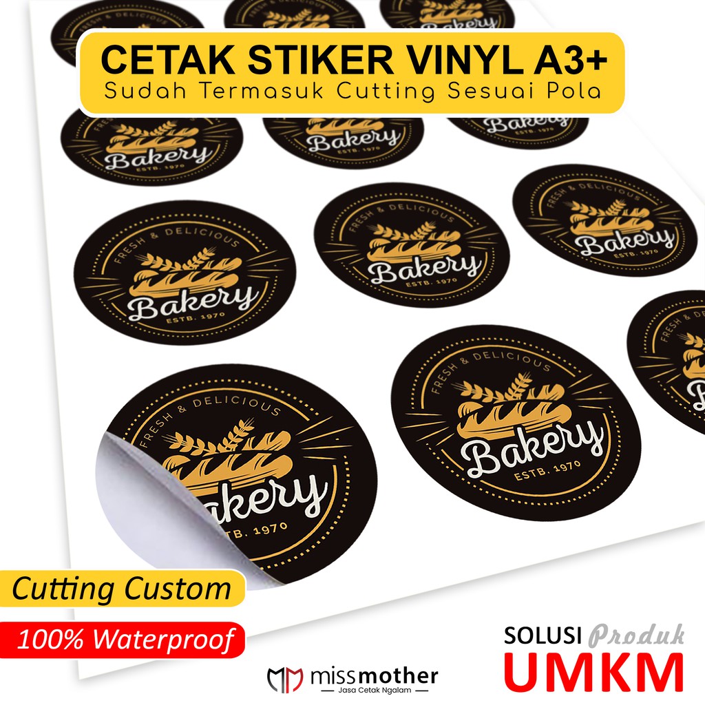 

Cetak Stiker Label Makanan Kemasan + Cutting Vinyl | Online Shop | Produk Umkm
