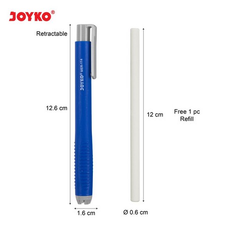 JOYKO - MECHANICAL ERASER - MEKANIC PENCIL ERASER FREE REFFIL / PENGHAPUS PENSIL MEKANIK MER 114