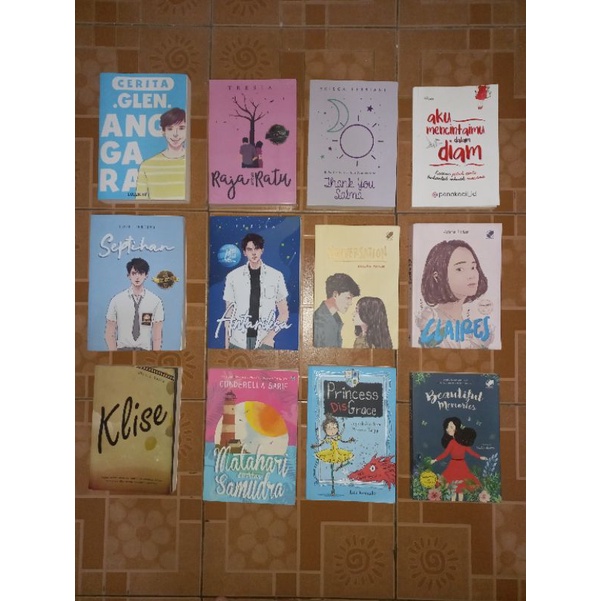 

BACA DESKRIPSI! Novel Preloved Antariksa,Lasjing,Septihan,Dikta dan Hukum,Melodylan 2,Retak,12 cerita glen anggara,Matahari di Atas Samudra, dan Aku Mencintaimu dalam diam