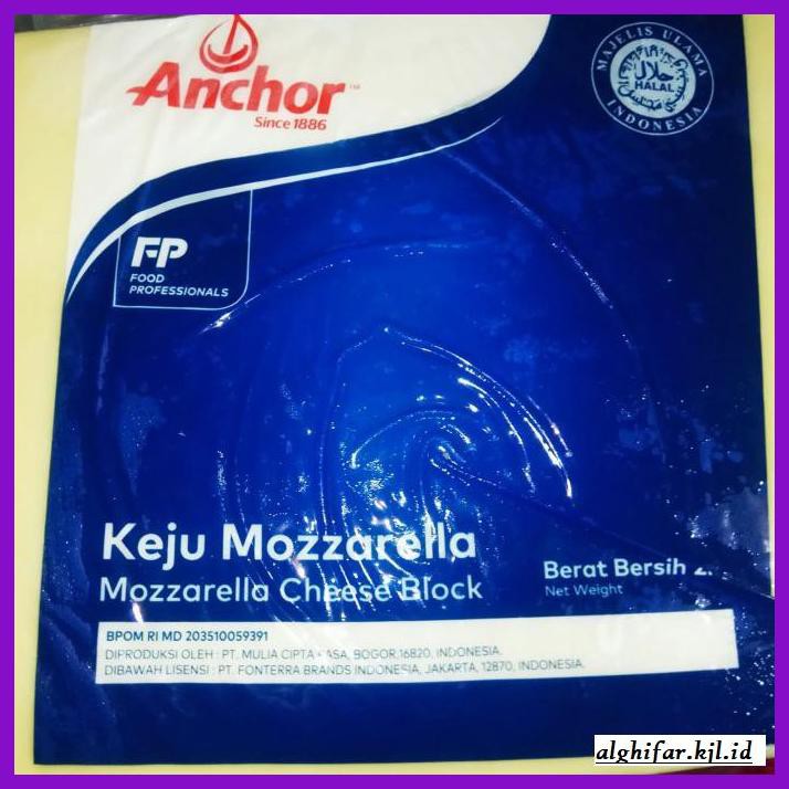 

Ujekujek- Keju Mozarella Anchor Kemasan 2Kg Kirim Seluruh Indonesia - Potongan Pabrik -Original.