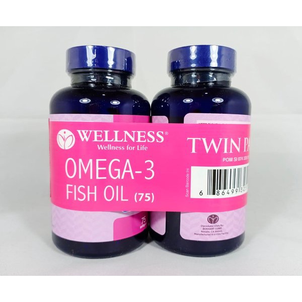 WELLNESS OMEGA 3 FISH OIL ISI 75 BELI 1 GRATIS 1