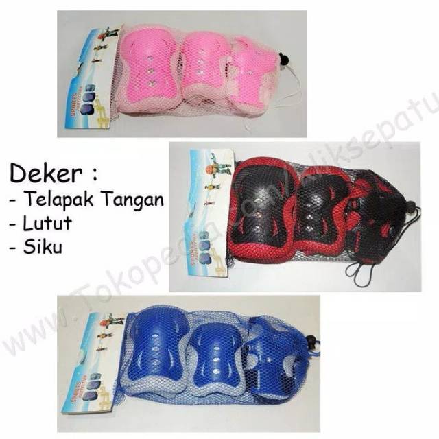 Decker Set untuk anak &amp; balita - pelindung lutut &amp; siku knee protector pad - kneepad Dekker - Deker