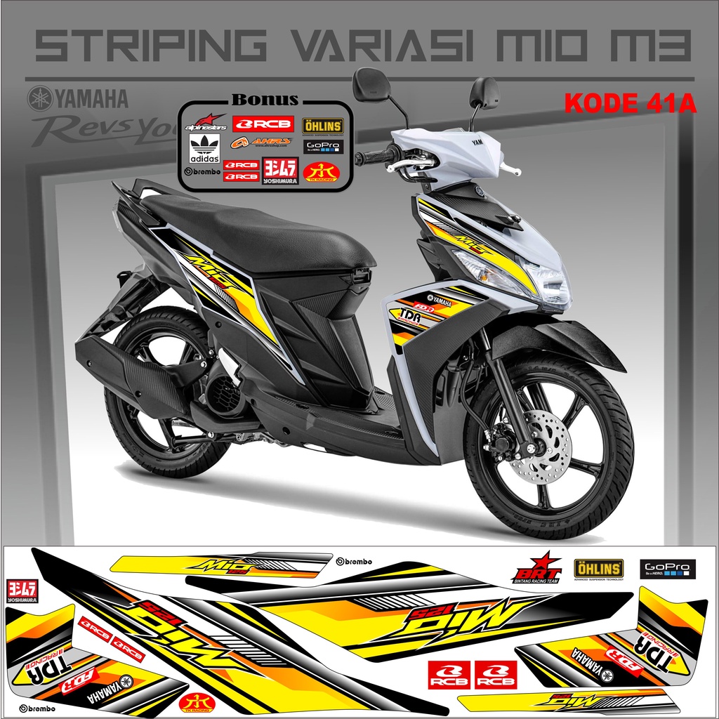 Striping Mio M3 Sticker Mio M3 Variasi Kode 41