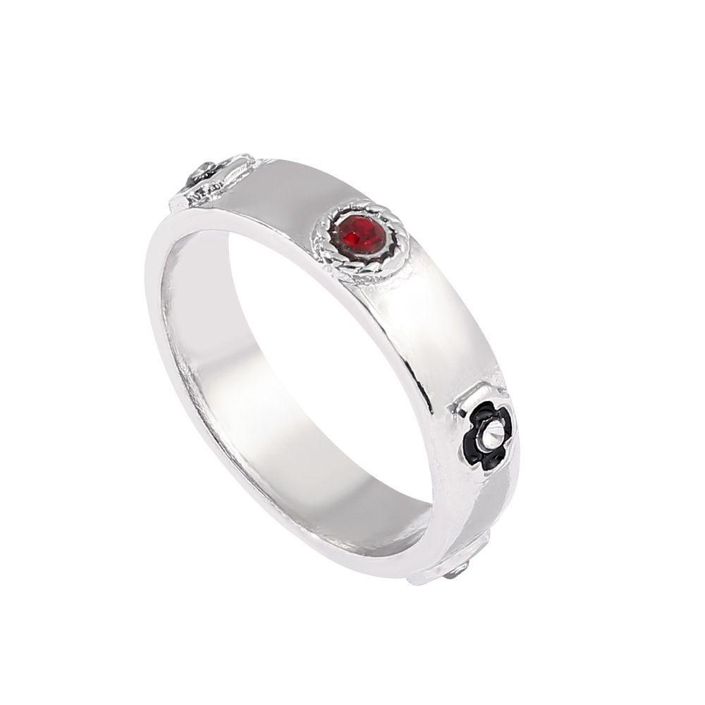 Mxbeauty Cincin Jari Adjustable Desain Anime Kastil Bahan Alloy Gaya Korea Untuk Pria Dan Wanita