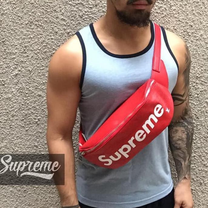 Kualitas Terbaik SLING BAG KULIT PRIA WAISTBAG LV SUPREME TAS SELEMPANG LV PRIA STOK TERBATAS