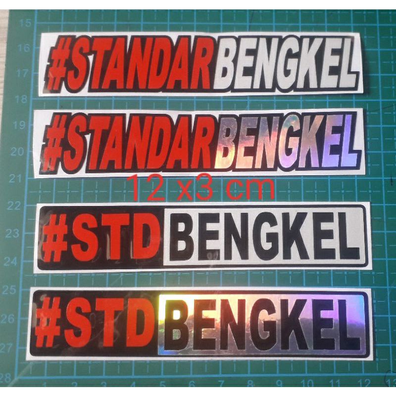 stiker #STANDARBENGKEL, stiker Cutting Standar Bengkell