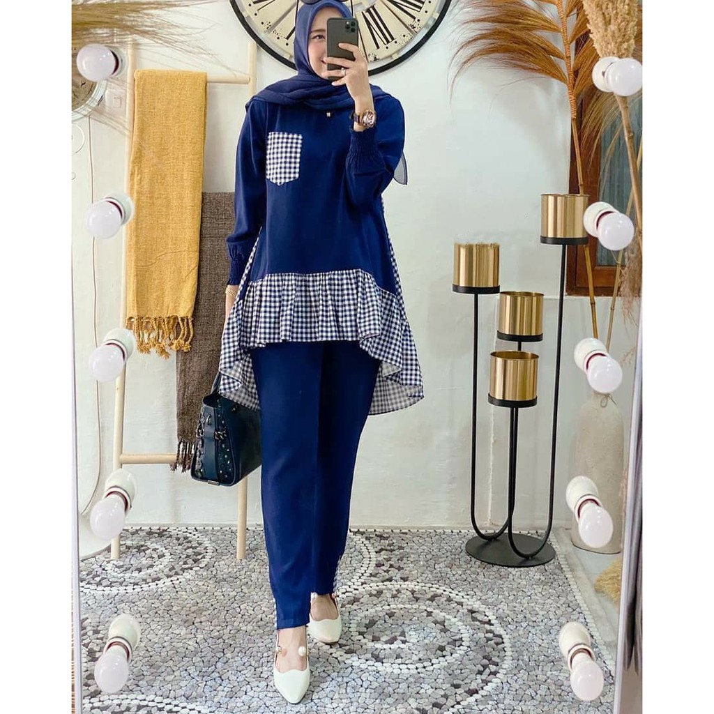 Razeta Set Baju Stelan Wanita Terbaru / Stelan Wanita Muslim / Stelan Murah / Kekinian-5