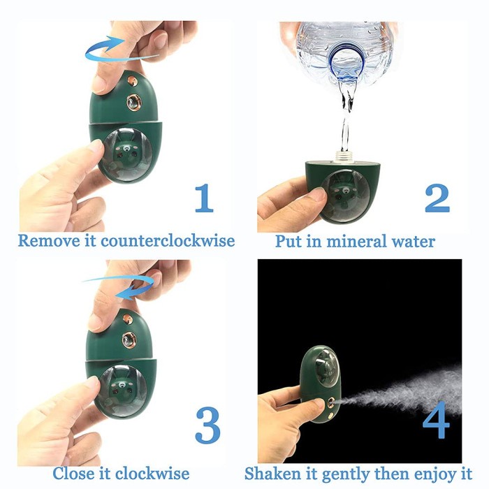 Steamer Cold Spray Mist Sprayer 35ML Pelembab Wajah Mini Nano Face