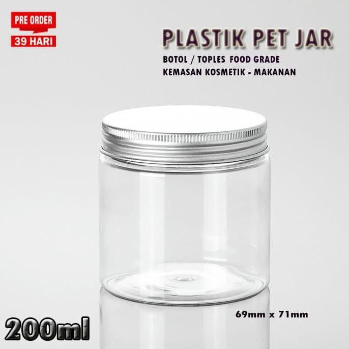 Botol Toples Makanan Snack 200Ml 200Gr Jar Plastik Pet ...