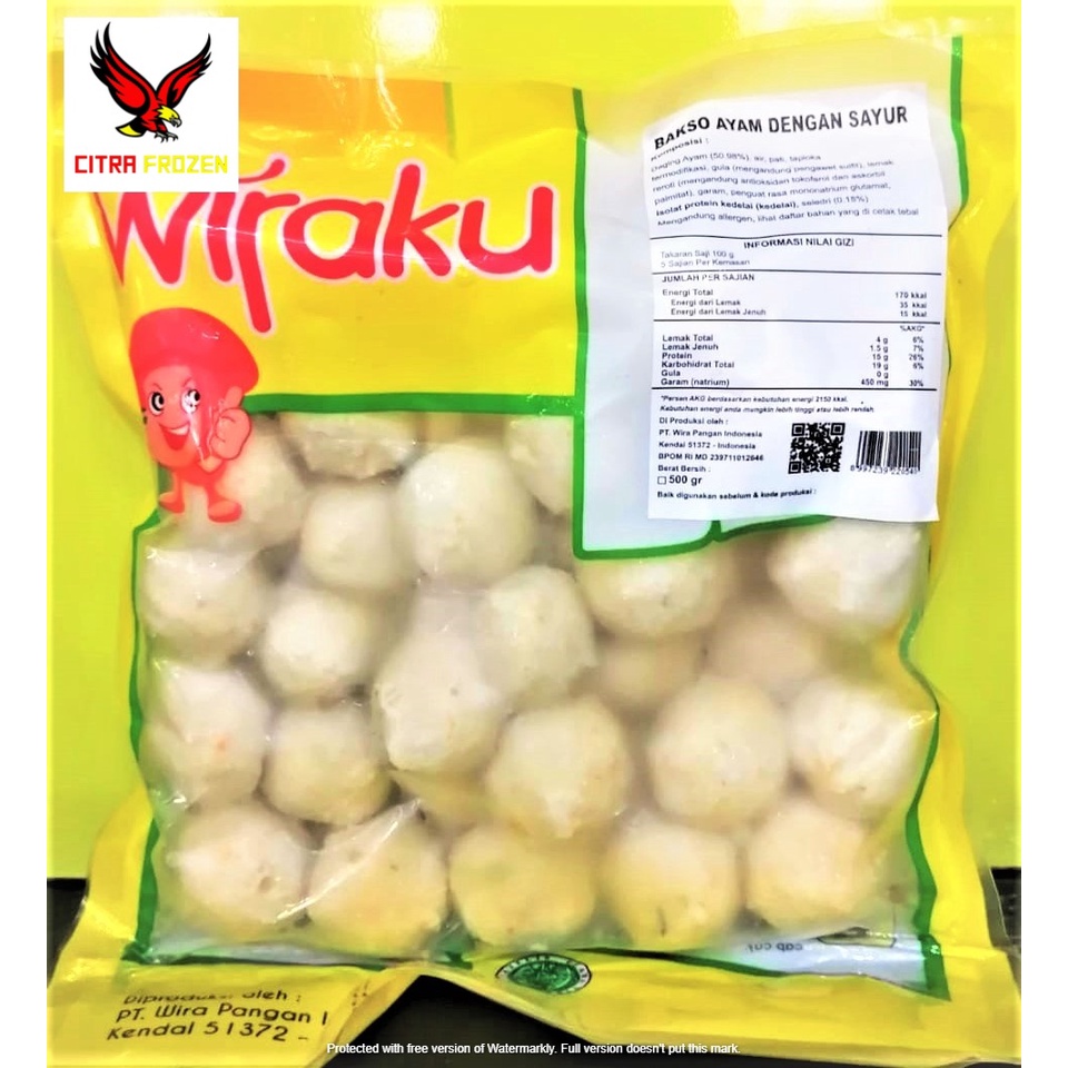 

Wiraku Bakso Ayam Dengan Sayur