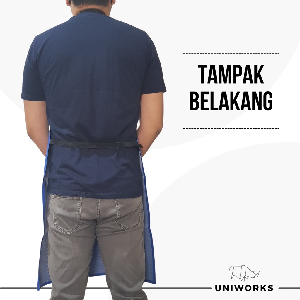 UNIWORKS Apron Waterproof Multifungsi Seri ECO Bahan PVC Anti Air 8 Warna