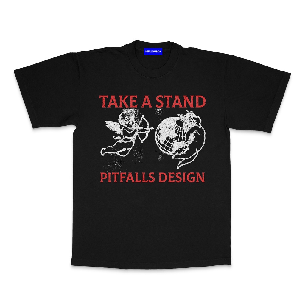 Tshirt Pitfalls Design TAKE STAND Black
