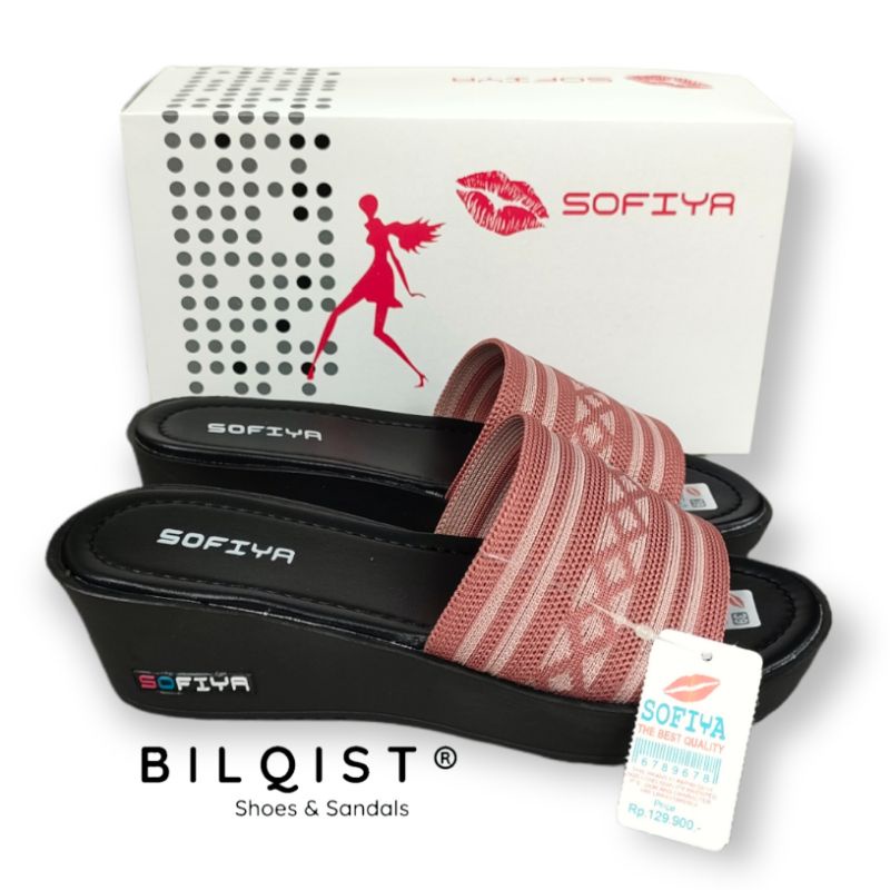SANDAL WEDGES RAJUT SOFIYA, SENDAL WANITA IMPORT TERBARU