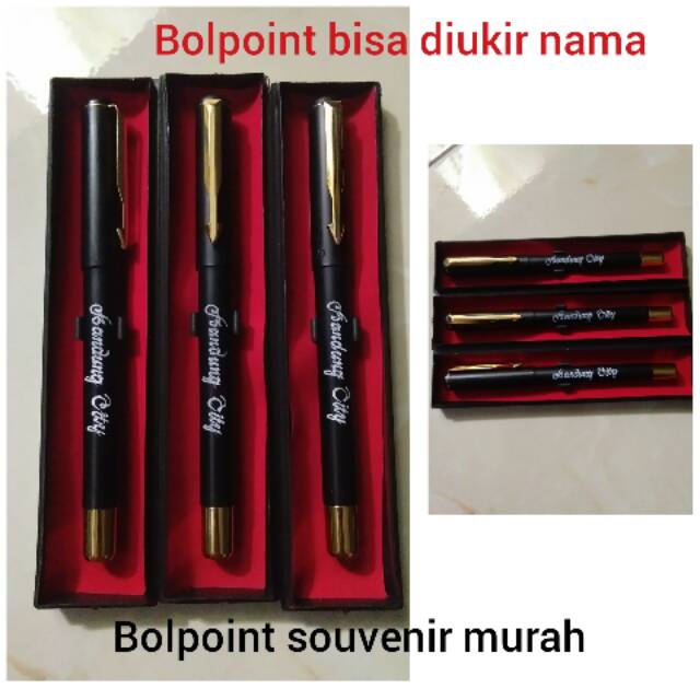 

Bolpoint model parker, bisa diukir nama + box, cocok untuk souvenir murah&berkesan