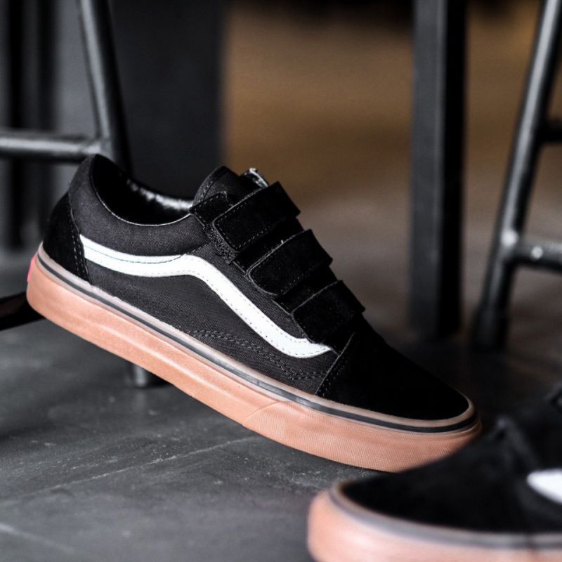 VANS CLASSIC OLDSKOOL VELCRO BLACK GUM
