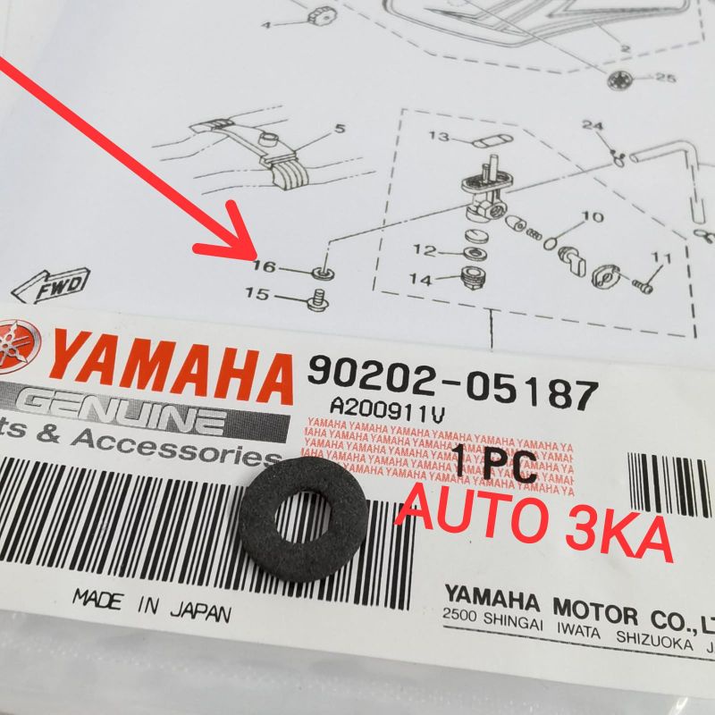 PAKING GASKET BAUT KRAN TANGKI BENSIN - PAKING GASKET BAUT PELAMPUNG BENSIN RXKING RX KING COBRA RXZ