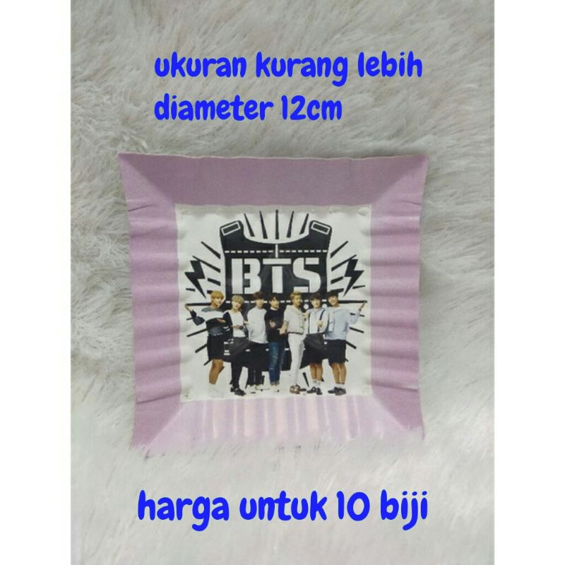 piring kertas kue cake ulang tahun happy birthday hbd ultah karakter kpop bts BTS