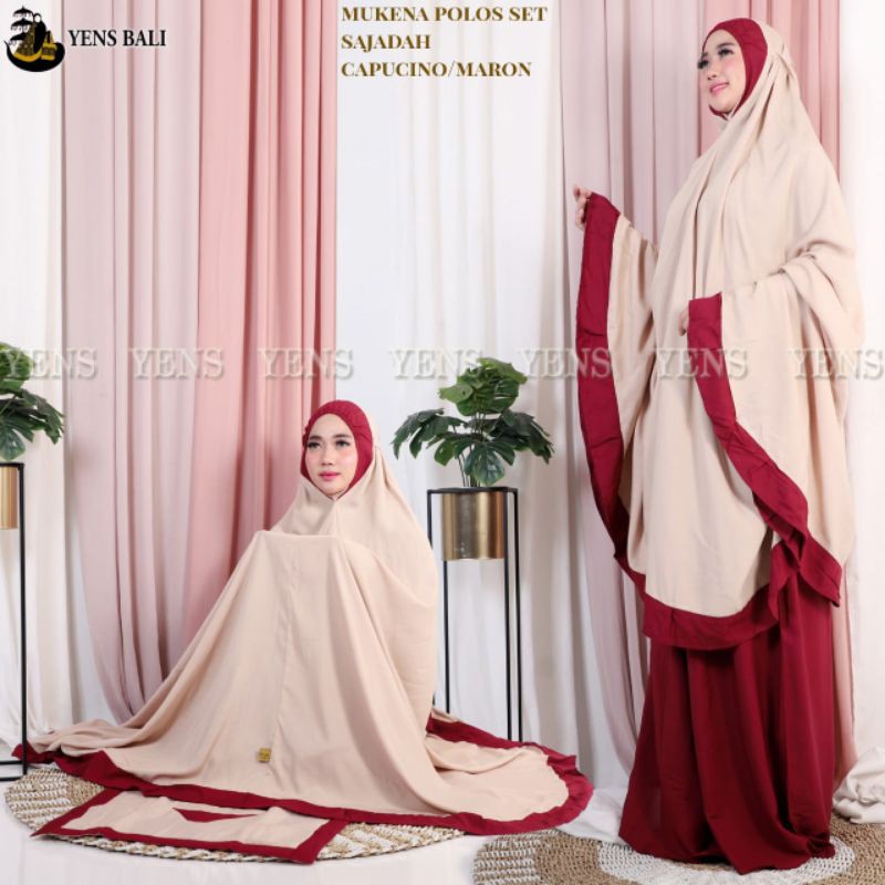 MUKENA POLOS PREMIUM | MUKENA SET SAJADAH | MUKENA BALI POLOS PREMIUM