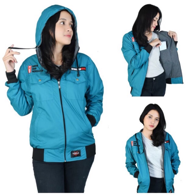 Jaket Parasut Semi Parka Wanita