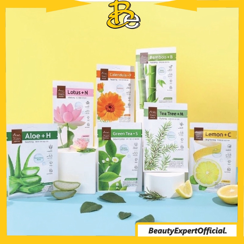 ⭐️ Beauty Expert ⭐️ Ariul 7days Mask Aloe - Avocado - Bamboo Water - Green Tea - Lemon - Pomegranate - Tea Tree