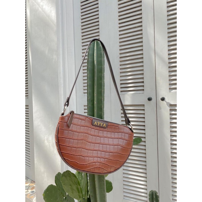 Nonataliashop - Josie Croco Tas Bahu / Baguette Bag (Free 2 Huruf)
