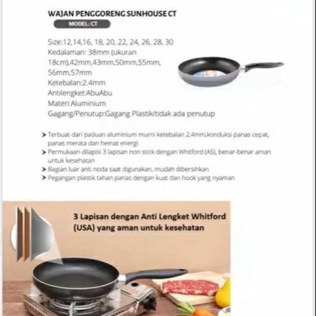 Wajan Sunhouse Seri CT