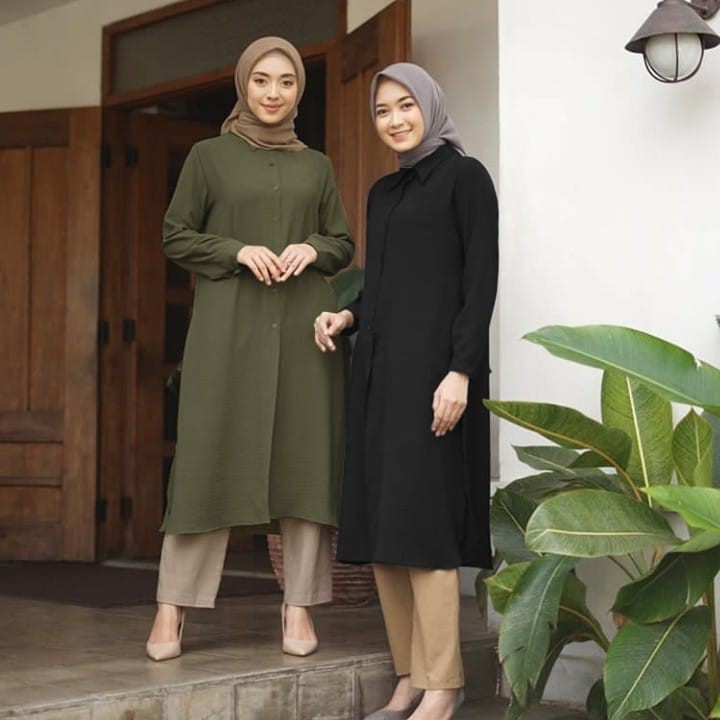 Zalfa Tunik Wanita Moscrepe S-XXL Adantya Fashion