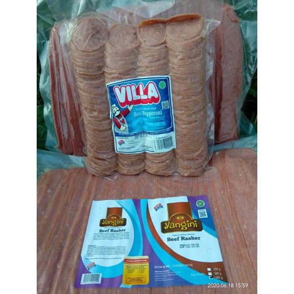 JUAL PEPPERONI PEPERONI BEEF SALAMI VILLA 1 KG TERMURAH PROMO DISKON SUPPLIER DISTRIBUTOR