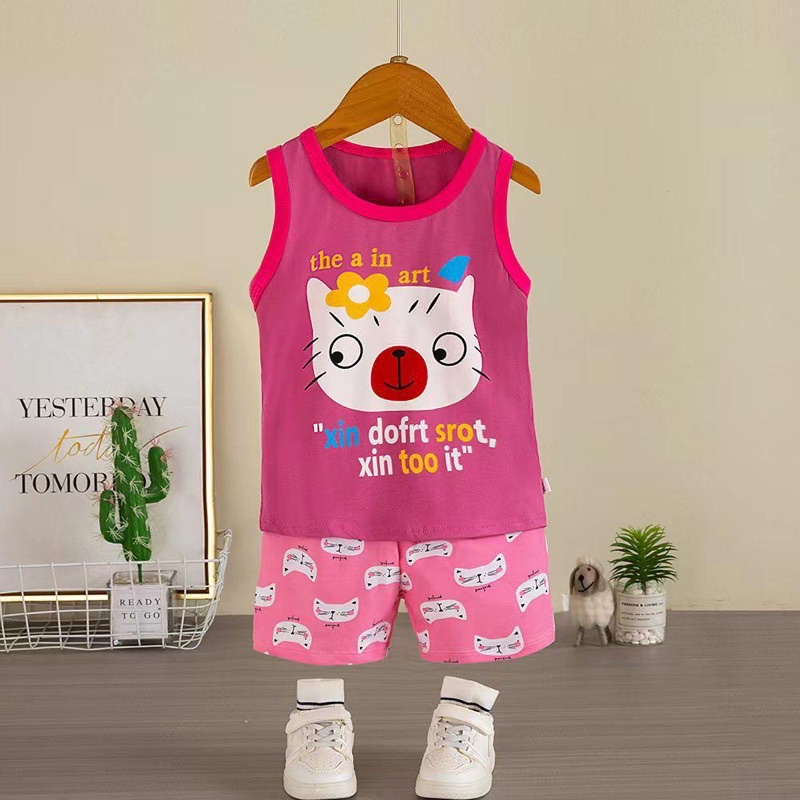 SETELAN SINGLET IMPORT ANAK 1-9 TAHUN | SL001 | BAJU TIDUR IMPORT ANAK | PIYAMA ANAK IMPORT | SETELAN ANAK | BAJU SANTAI ANAK