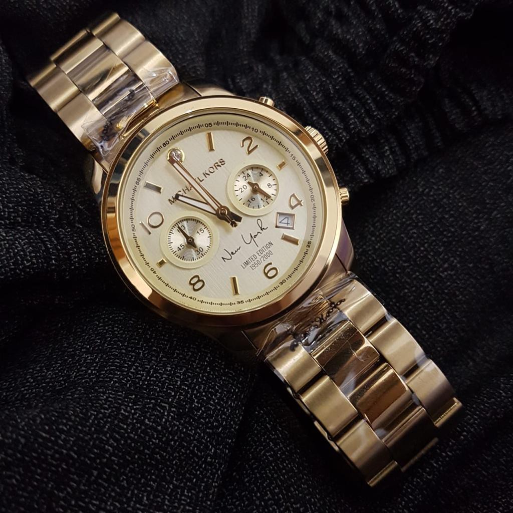 JAM TANGAN PRIA WANITA | RANTAI | KULIT | KARET | MURAH | WANITA MICHAEL KORS [MK 5662] STRAP STAINL