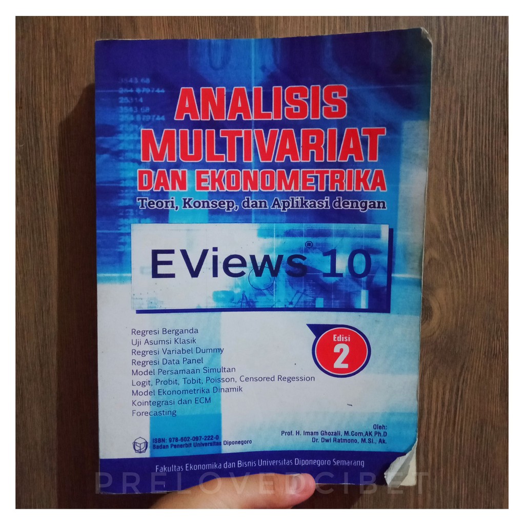 [PRELOVED] Buku Paket ANALISIS MULTIVARIAT DAN EKONOMETRIKA Ekonometrika Aplikasi dengan Eviews 10