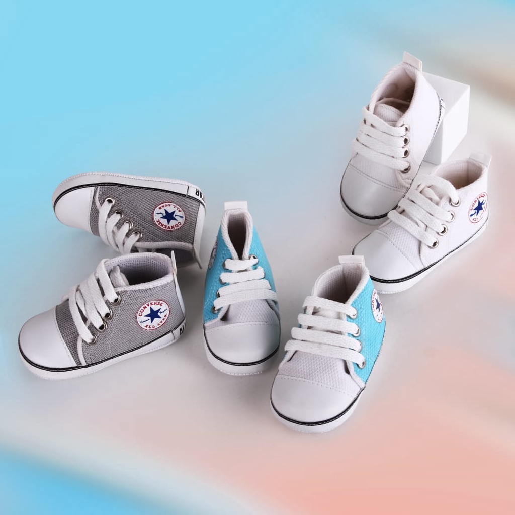 Sepatu Bayi Perempuan Laki-Laki 0 9 Bulan Prewalker Sneakers Anak Belajar Jalan - Sepatu anak ekonomis