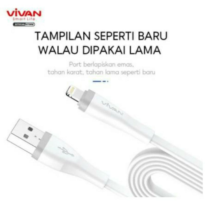 Vivan Kabel Data 2A 30cm 100cm Micro USB, Lightning