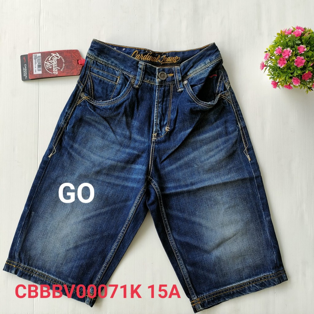 BB 27 CARDINAL CBBBV Celana Pendek Jeans Bermuda Casual Sobek Slimfit Reguler Fit Cowok Dewasa