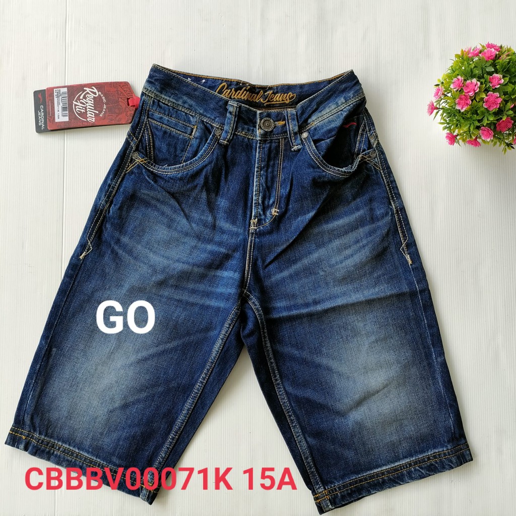 BB 28 CARDINAL CBBBV Celana Pendek Jeans Bermuda Casual Sobek Slimfit Reguler Fit Cowok Dewasa