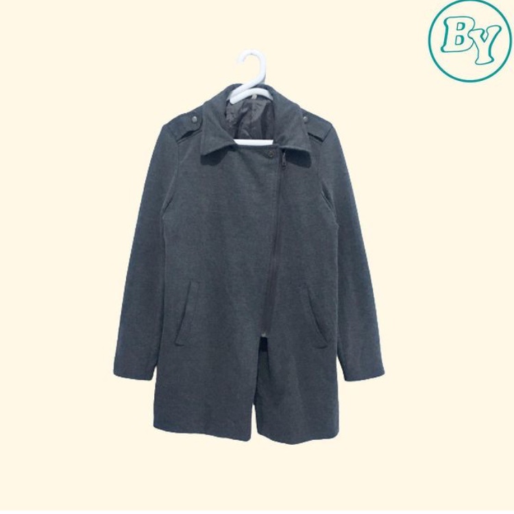 SLEBEW Jaket Pria Parka Jas Furing Preloved - Grey