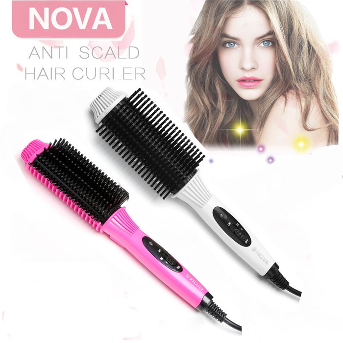 Catok Sisir Nova NHC-8810 / Catokan Sisir Rambut Blow Curly Murah / Catokan Pengering dan Pelurus