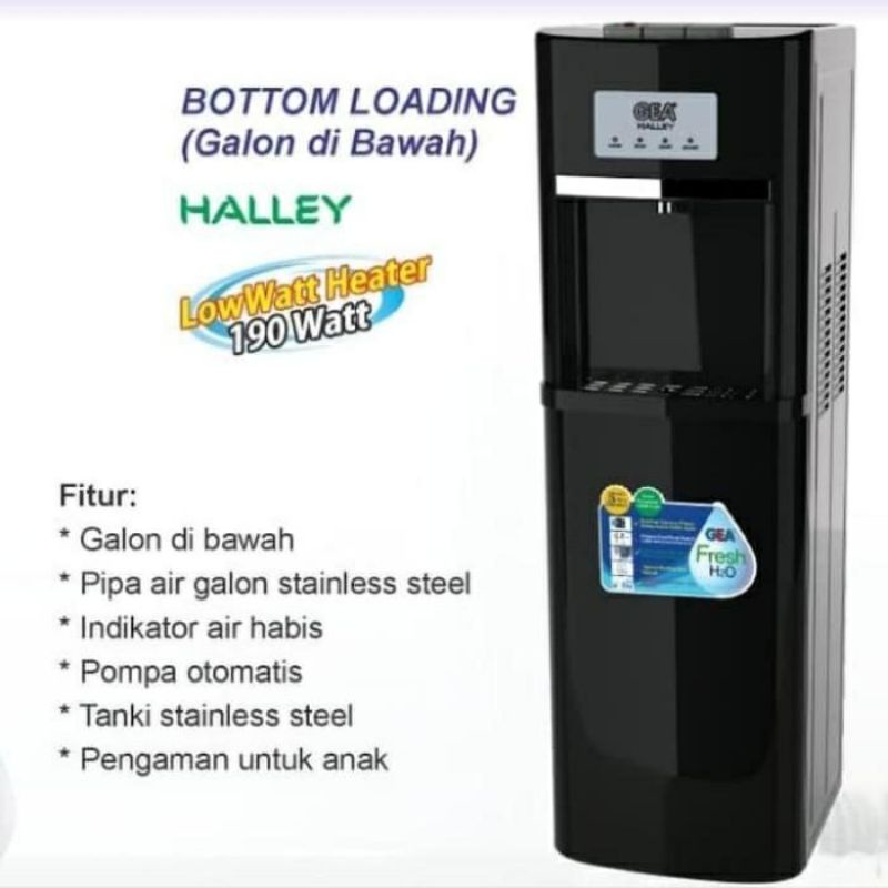 WATER DISPENSER GALON BAWAH GEA HALLEY 3 KERAN