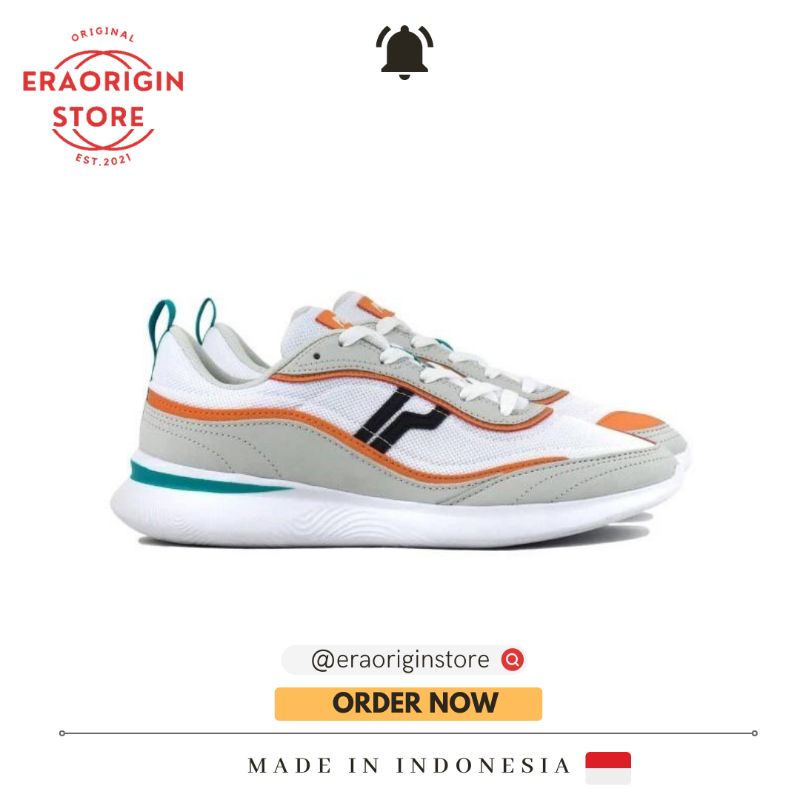 Sneakers Pria Piero Arc Wave Street White Peach Original