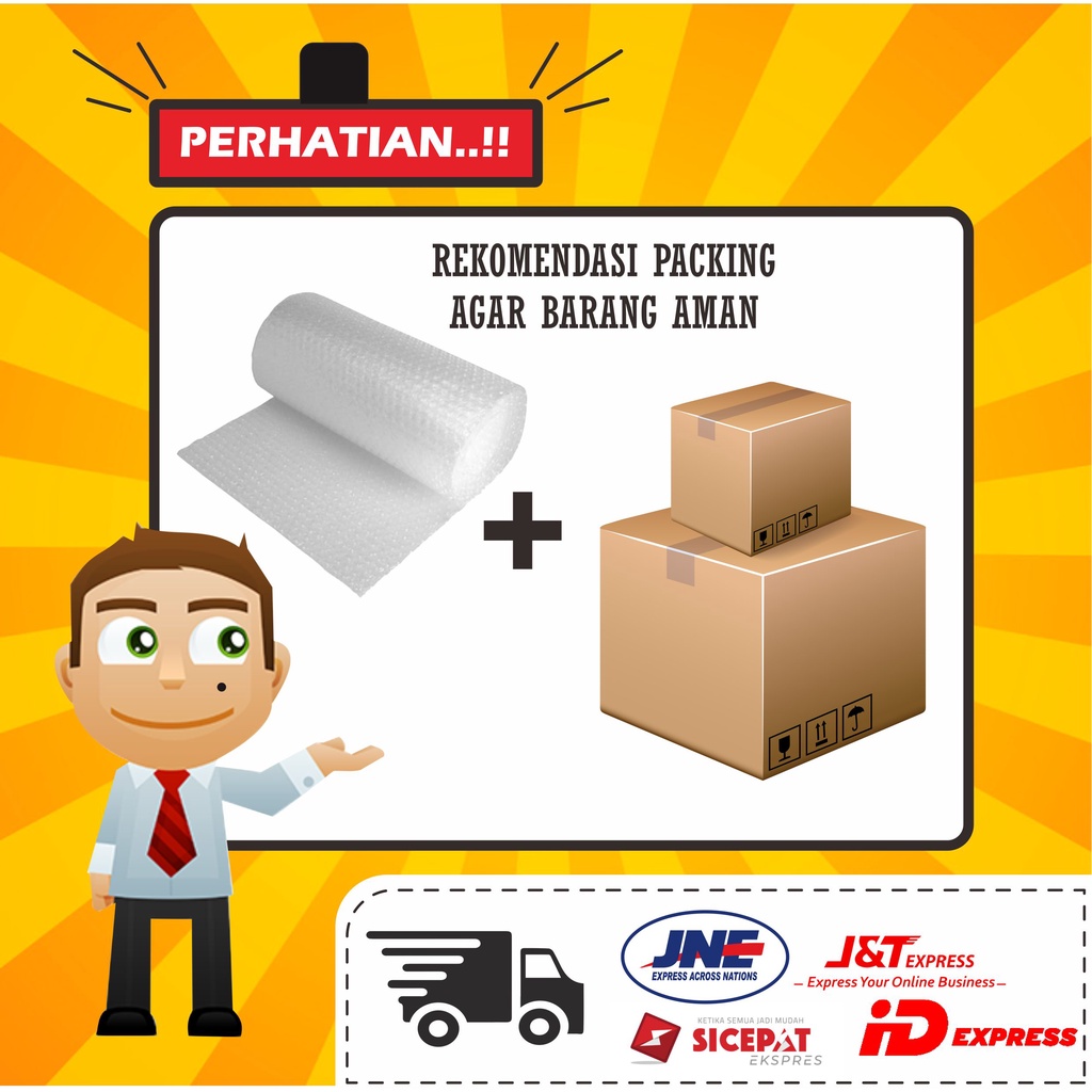 

Extra Packing Bubble Wrap dan Dus agar produk aman