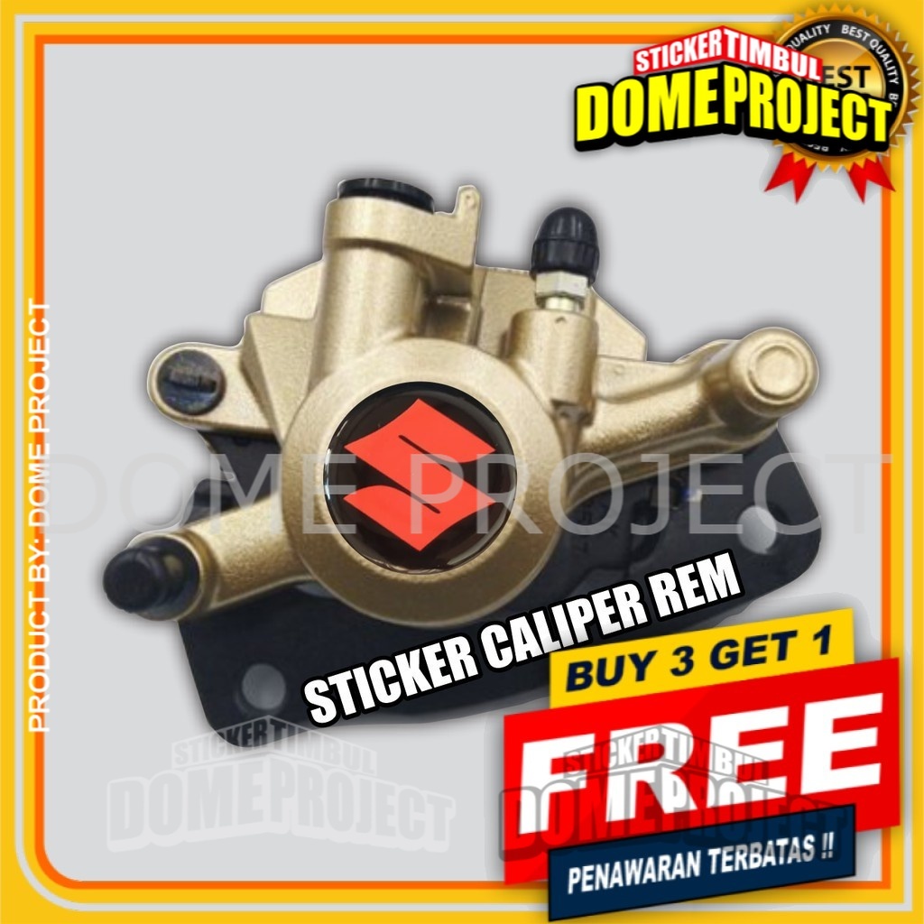 STIKER MOTOR EMBLEM 3D LOGO SUZUKI KALIPER REM AKSESORIS YAMAHA HONDA SUZUZI KAWASAKI AESTHETIC KEREN