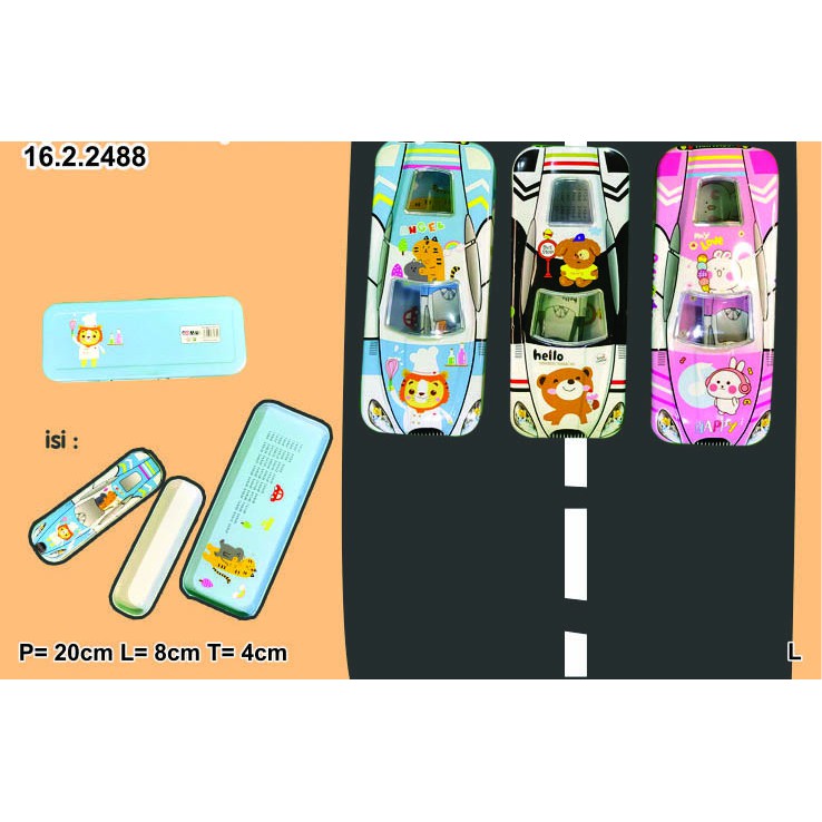 

Tempat Pensil Kotak Pensil Case Kaleng Motif Mobil KT50033